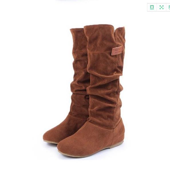 

Фабричные женские ботинки больших размеров 35-43 Матовые кружевные высокие ботинки Длинные год 43