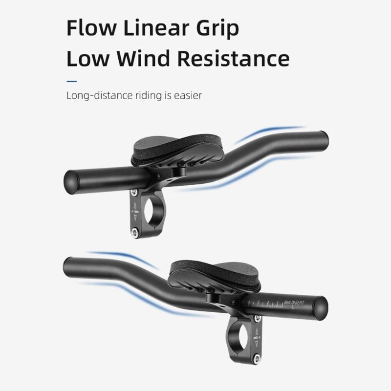Ergonomic Designs Aluminum Alloy Bicycles Rest Handle Bar Bike Armrest Handlebar Handle Bar Accessory with Foams Padding