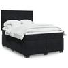 VidaXL Bed Slat Base with Mattress Black 140x200 Cm Velvet 3293226