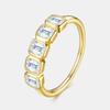 925 Silver Rings Fine Jewelry Gold Plated Women Engagement Wedding Rings Luxury Emerald Moissanite Wedding Rings
