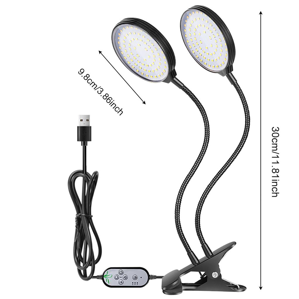 USB Plant Grow Light 78 LEDs Sunlight Full Spectrum Adjustable Desktop Clamp Growing Lamp for Indoor Plants 5 Dimmable