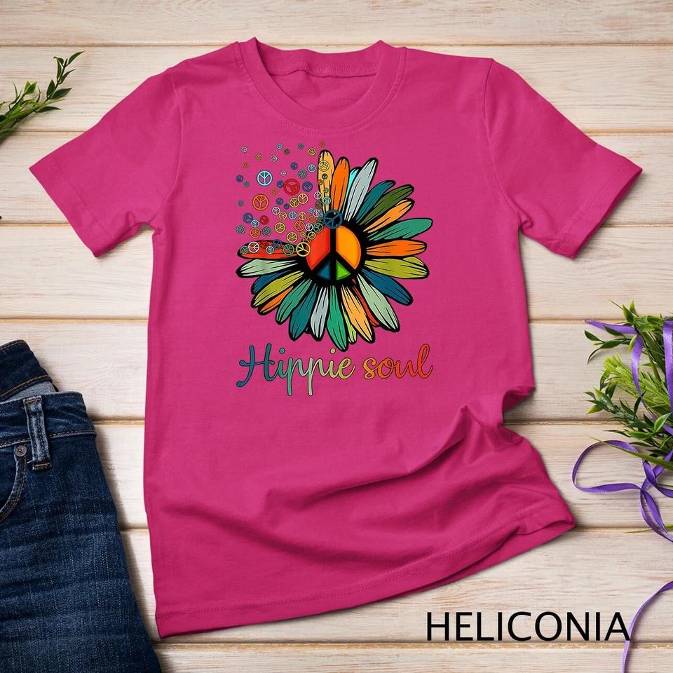 Daisy Peace Sign Hippie Soul Tshirt Flower Lovers Gifts T-Shirt Unisex T-shirt 5 S