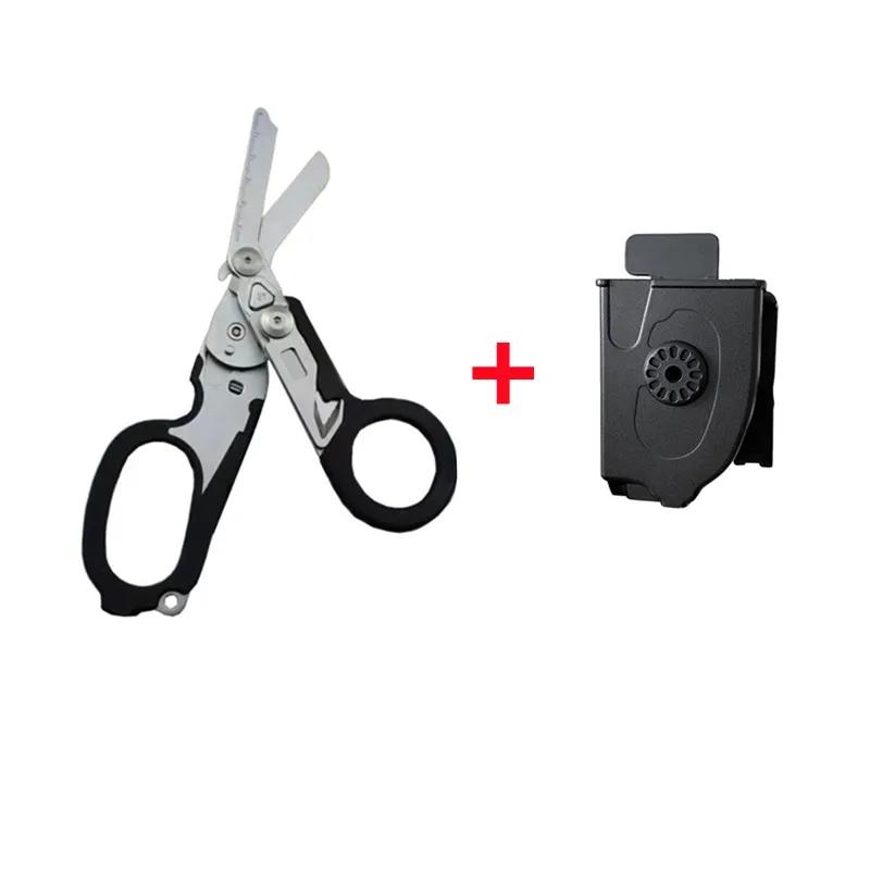 Raptor Emergency Response Shears Multifunctional Scissors with Strap Cutter and Glass Breaker with Compatible Holster
