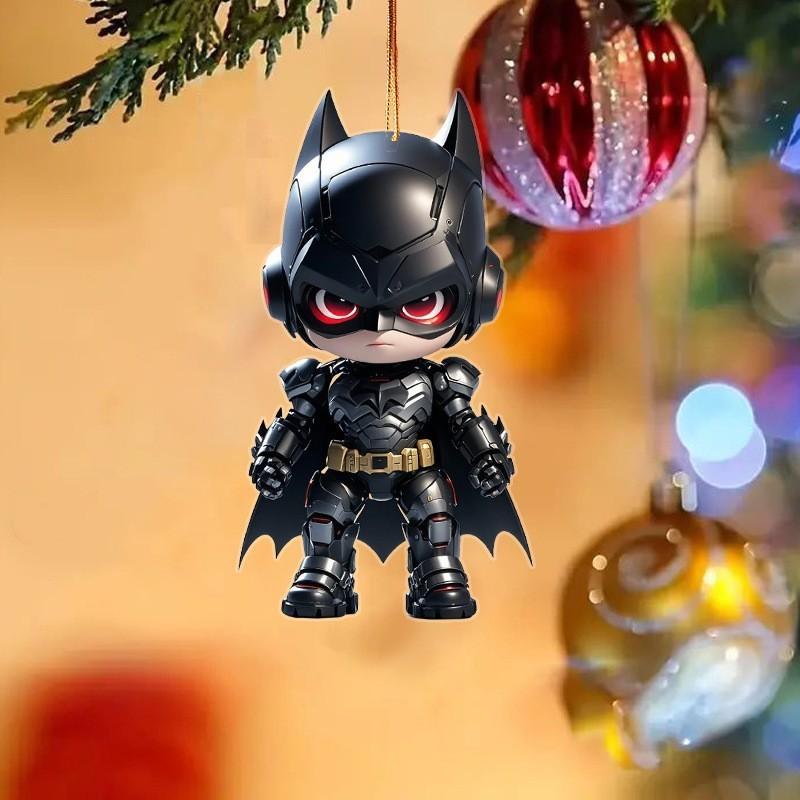 Süßer Cartoon-Batman-Muster-Acryl-Anhänger für die Innendekoration von Fahrzeugen