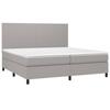 VidaXL Sommier à Lattes de Lit avec Matelas et LED, Lit Rembourré avec Tête de Lit, Lit Double, Lit Adulte de Chambre, 3134741
