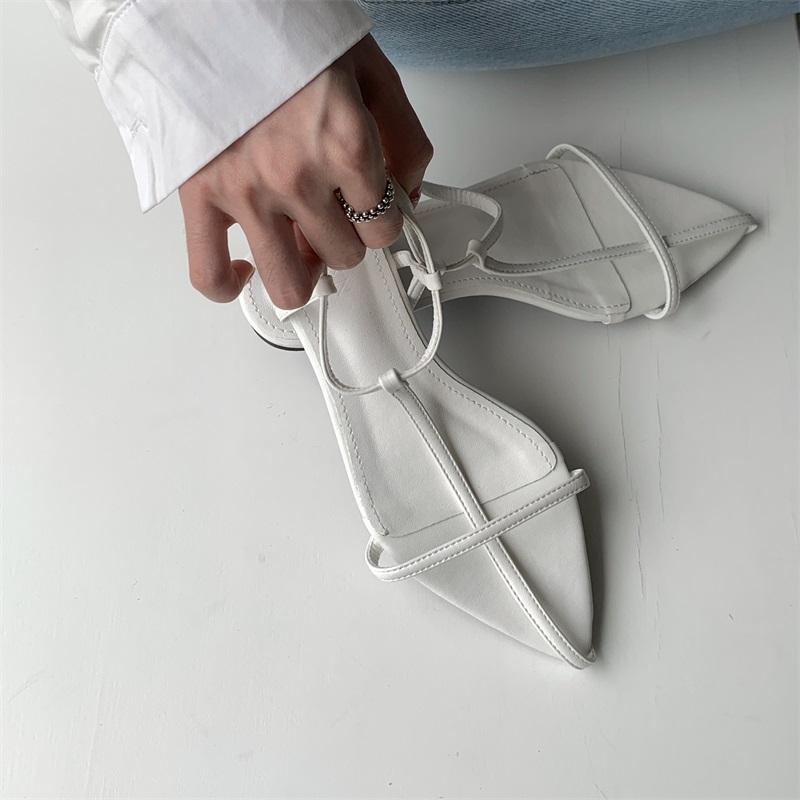 Bailamos Women Summer Flat Sandals Fashing Narrow Band Modern Sandals Women Casual Beach Shoes Sandalias Mujer