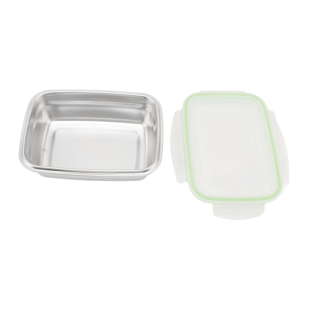 304 Stainless Steel Lunch Box Leakproof Food Storage Containers Square Bento Box 350ml