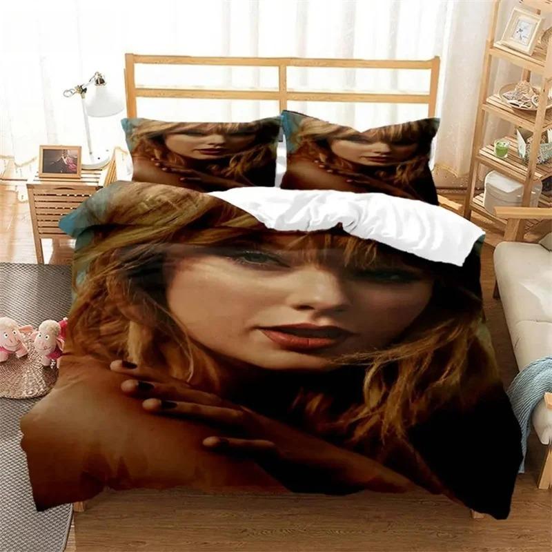 Top Stream Singer Taylor Fashionable Printed Bedding Comforter Bedding Sets Costomizable Bedding Set King Size