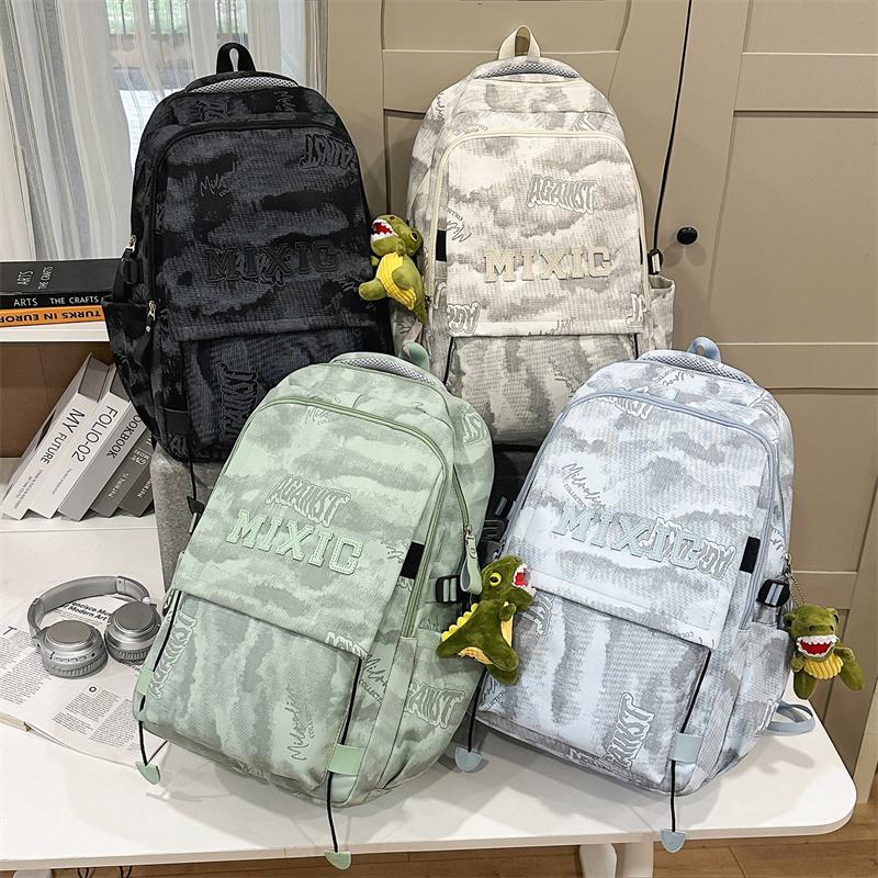 Junior High School Student Schoolbag Graffiti Men's Backpack