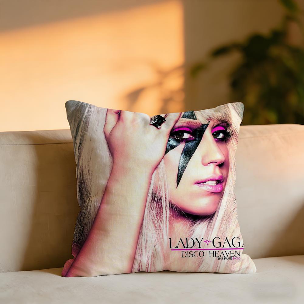 Lady Gaga Cushion Cover Cozy Velvet Throw PillowSoft Warm Cushion For Sofa Bed