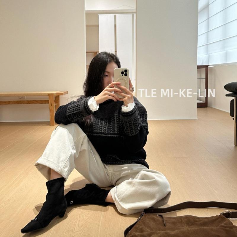 Korean Version Suede Belt Buckle Temperament Thin Boots Women's 2025 New Autumn and Winter Kitten Heel and Ankle Boots Retro Short Boots