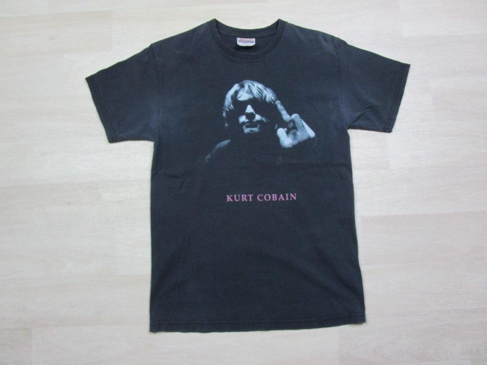 Vintage Kurt Cobain Shirt S Nirvana Grunge Rock Band Music Middle Finger XXXXL