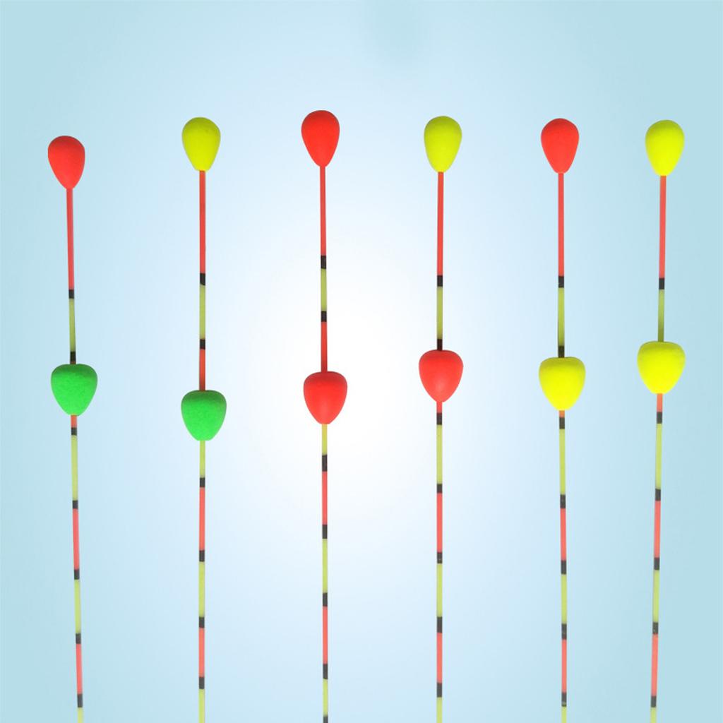 10 Stück/50 Stück Schaumstoffposen Oval Fliegenfischen Bissanzeiger Pompano Rigs Posen Helle Farbe Angelmontage Posen für Forelle