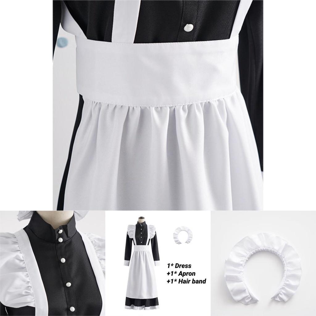 Cotton Blend Fabric Maid Costume Comfortable And Trendy Cosplay Outfit
