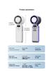 Portable Foldable Neck Fan with Digital Display & Stepless Speed