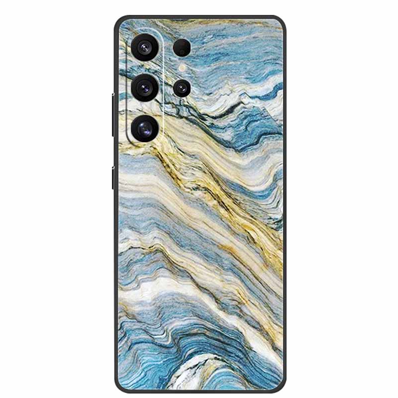 Phone Case For Samsung Galaxy S26 Ultra Colorful Painted Soft Silicone Bumper for Samsung S26 Ultra Case Marble Shockproof Cover