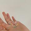 Rainbow Smiley Stylish Face Adjustable Ring For Women Perfect For Ins Inspired Fashion Lovers