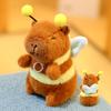 Cute Bee Capybara Plush Keychain With Vibrating Wings For Kids And Collectors