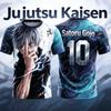 Jujutsu Kaisen 2026 Summer New NO.10 NO.7 Satoru Gojo Anime Special Football Jersey T-Shirt Adult Men's 3D Printed Kids Y2k