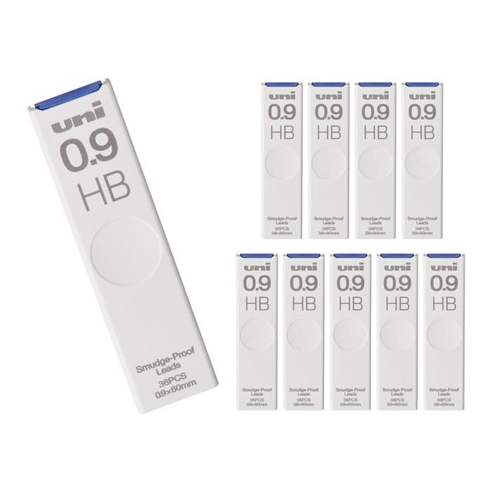Mitsubishi Pencil Uni Sharpening Pencil Lead 0.9 HB 10-count White 0.9mm