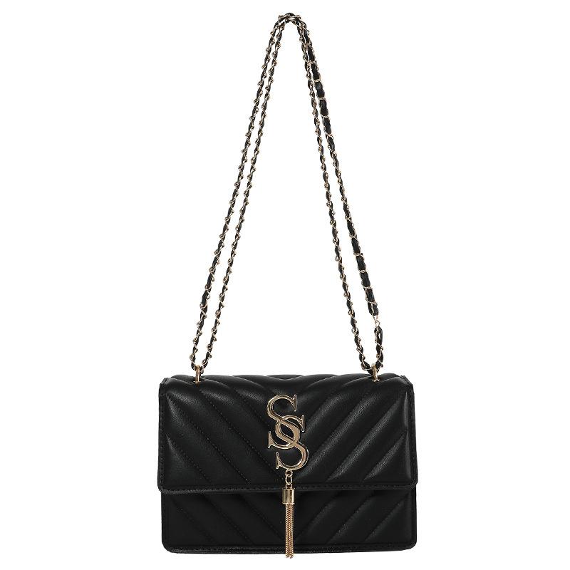 

2024 весна новый модный тренд сумка через плечо ретро повседневная сумка через плечо женская простая повседневная сумка женская чёрный