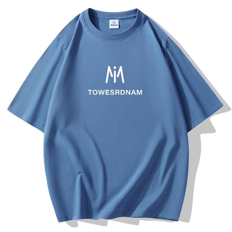 INS Men Fashion Short Sleeves Loose T-shirt 100% Cotton Casual Tee Size S-5XL