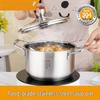 Large Capacity 304 Stainless Steel Stockpot with Double Ear Handles for Induction Cooking - Thickened Steaming and Stewing Kitchen Pot