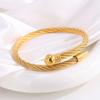 Personalized gold steel wire nail  K gold opening  light luxury niche high-end titanium steel 