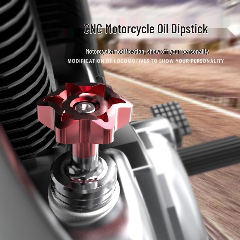 Motorcycle Oil Dipstick and Engine Cap for GY6 Models - Qiaoge Fuxi Ghost Fire Series.