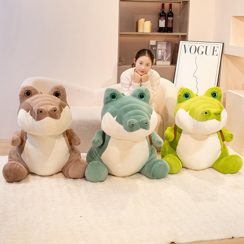 Hot Sale 3 Colors Crocodile Plush Toy Soft Stuffed Alligator Animals Doll Mr. Crocodile Cartoon Toy Friend Birthday Gift Present