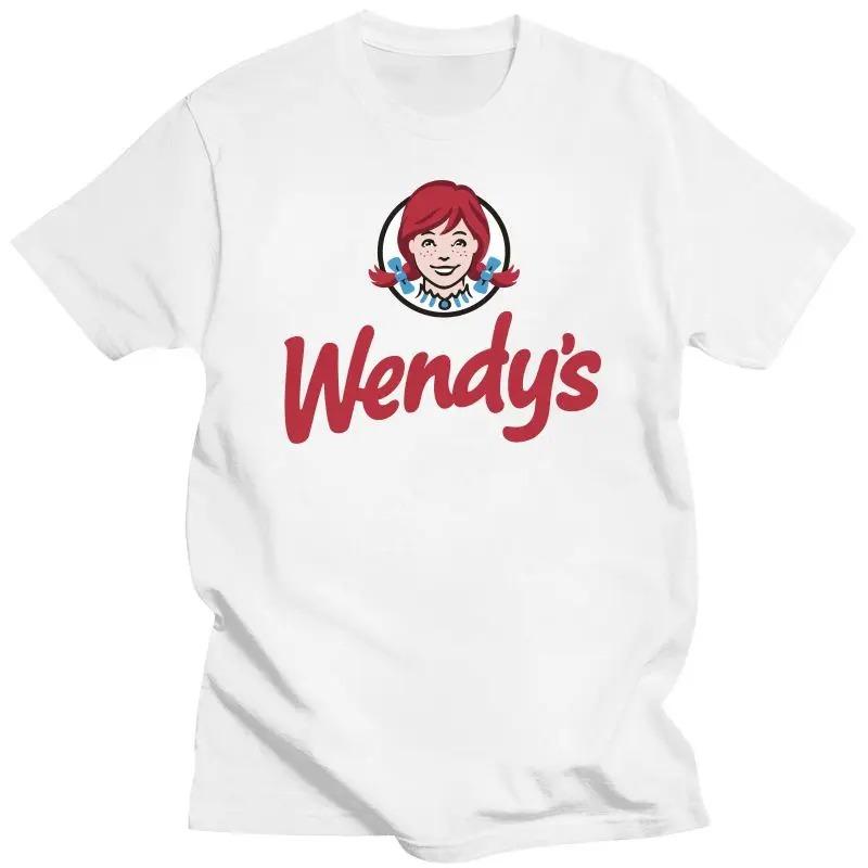 Wendys Fast Food Restaurant Logo Men'S T Shirt Fast Food Logo Men'S Restaurant Wendys O Neck T-shirts Summer Tshirt