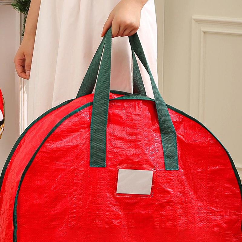 Christmas Wreath Storage Bag Artificial Wreath Organizer Round Storage Bag Dustproof And Waterproof Storage Bag