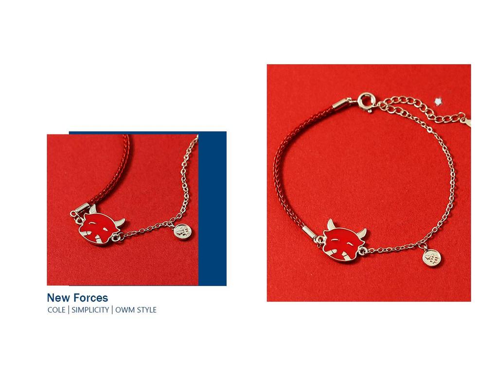 Benmingnian Zodiac Ox Red String Bracelet: Color-Changing, Lucky Ox Charm, Perfect Gift for Christmas & Valentine's Day
