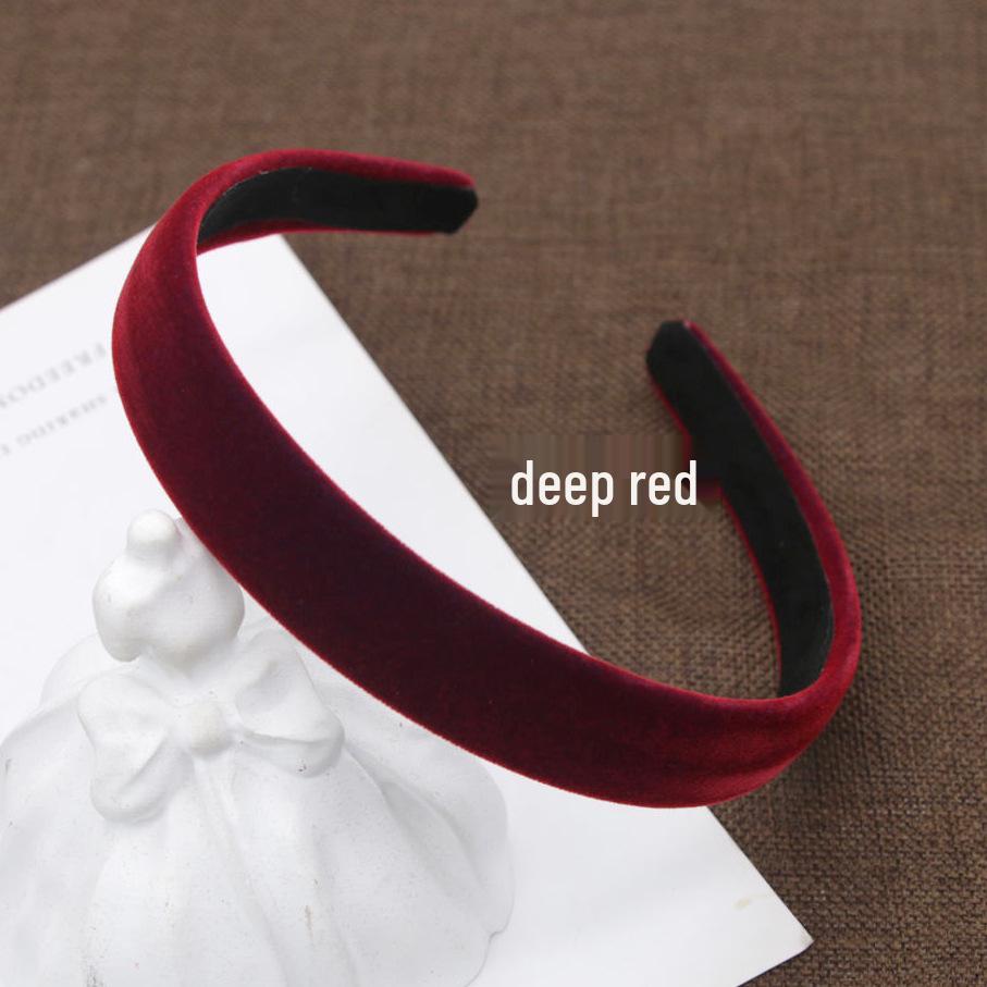 Women's 2cm Wide Corduroy Velvet Headband, Simple & Elegant Hair Accessory