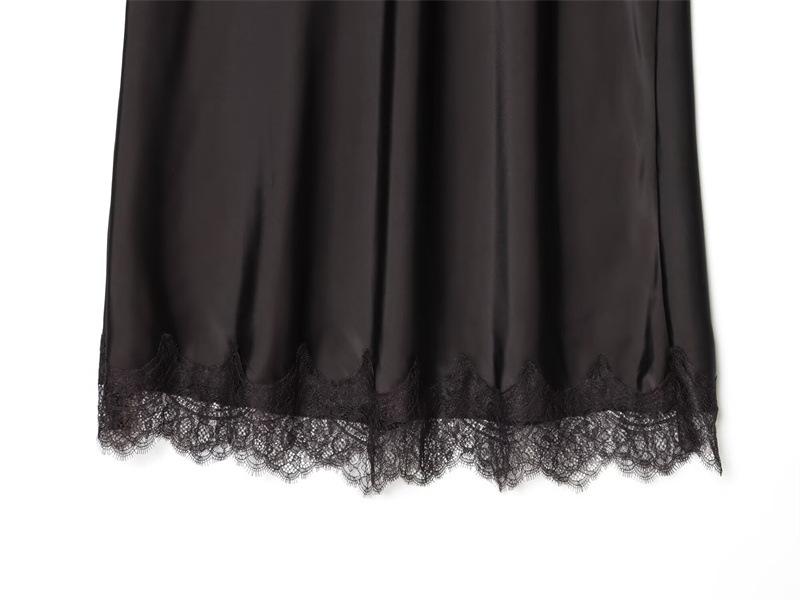 Elegant Silk Satin Skirt - Women's European & American Style