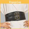 Chic Vintage Waist Cincher For Women With Metal Twist Buckle And Elastic Fit