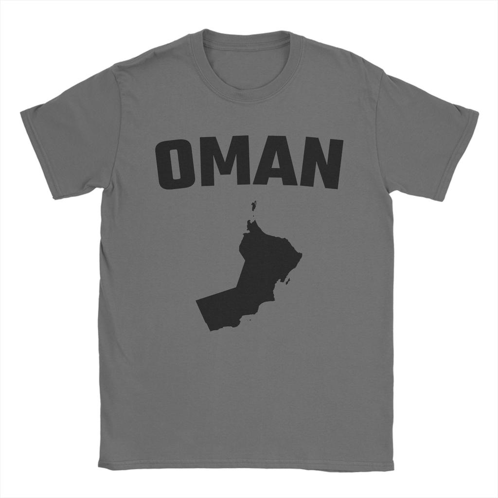 Oversized TShirt Summer Oman Map Silhouette T Shirts Modern Minimalist Oman Pride Cotton Tee Shirt for Men Short Sleeve Tops