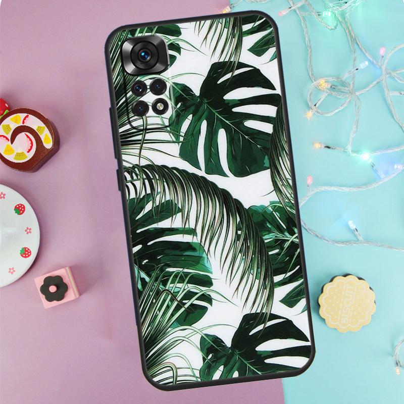 Tropical Leaves Case For Xiaomi Redmi Note 14 Pro 9 10 11 12 13 9S 10S 11S 12S Redmi 14C 10C 12C 13C Cover