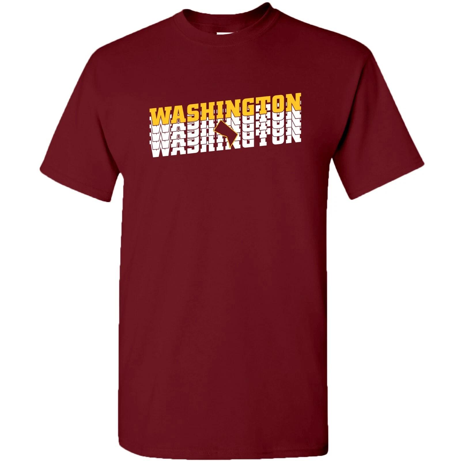 Washington Retro Repeat - Sports Team City Tailgating T Shirt - Garnet 4XL
