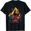 Oud Egypte Sfinx Piramide Bloemen Toetanchamon Egyptische God T-shirt