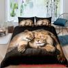 Lions Bedding Set Soft Polyester Duvet Cover Set Quilt Cover With Pillowcase For Bedroom Decor Birthday Gift For Wife Husband