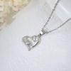 Süßwasserhalskette Zirkon einfach Liebesherzförmig Mutter Schlüsselbeinkette leichter Luxus Mode