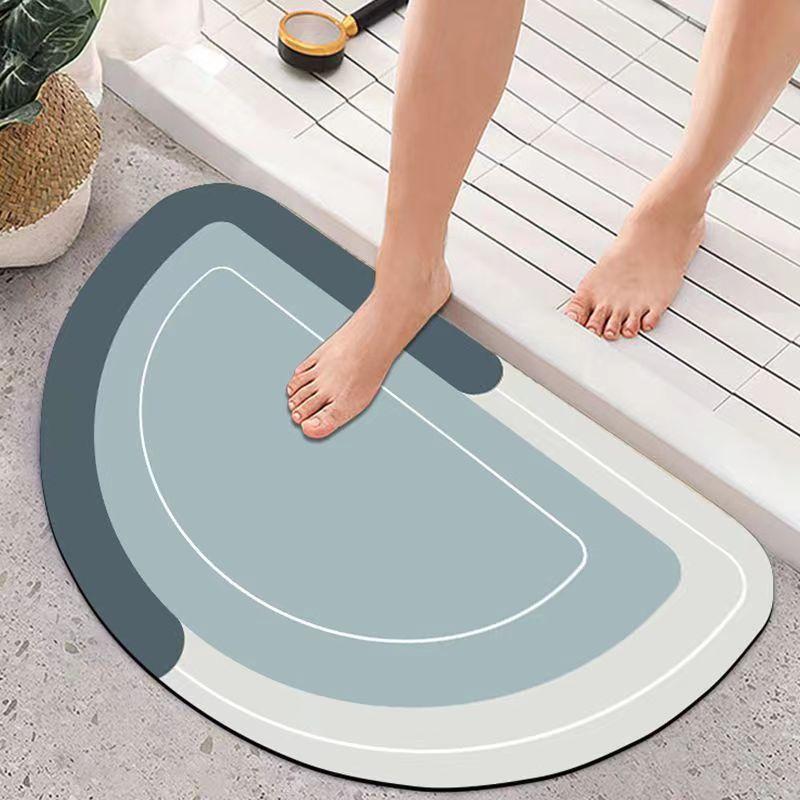 Simple Bathroom Mat Strong Absorbent Diatom Mud Mat Household Bathroom Dirty and Wear-resistant Quick Dry Non-slip Mat