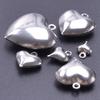 10pcs/Lot Stainless Steel Heart Pendants For Jewelry Making Supplies Various Size Metal Love Charm DIY Keychain Bracelet Finding