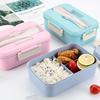 Picnic Bento 3-compartment Meal Storage Lunch Box With Cutlery  For Kids Adult