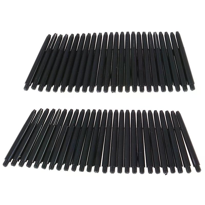 50pcs 48mm Nylon Dart Shafts with 2BA Screw Thread And Protection Ring Darts Rod Stems for Indoor Outdoor Games
