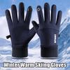 Winter Snow Warm Gloves Outdoor Cycling Full Finger TouchScreen Gloves Waterproof Fleece Gloves for Running Skiing Motorcycle