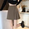 Autumn 2025 High-Waisted Pleated A-Line Skirt - Women's Slimming Hip-Hugging Design, Anti-Exposure Short Skirt
