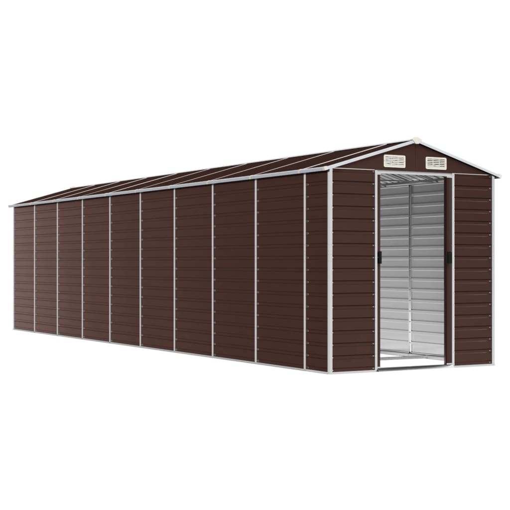 Garden Shed Brown 191 x 810 x 198 cm Galvanized Steel