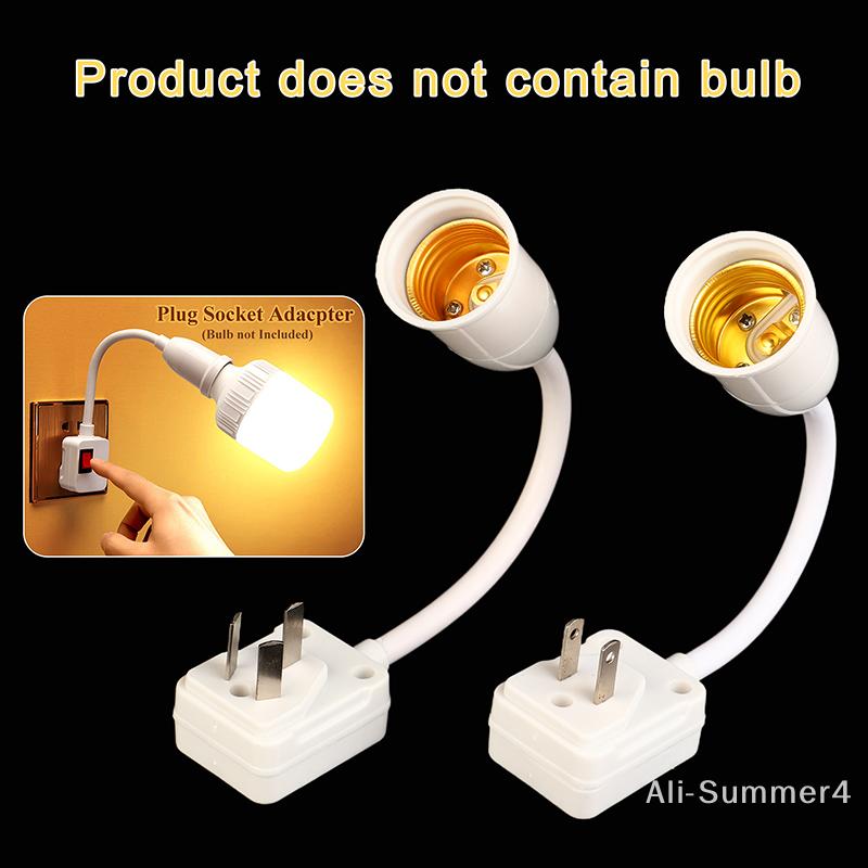 E27 Lamp Base Flexible Bend Wall Light Socket Adapter Plug Switch Lamp Bulb Extension Holder
